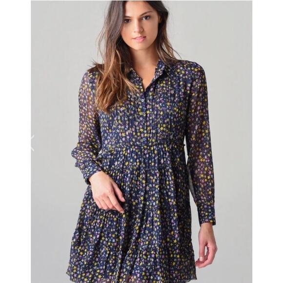Zadig & Voltaire Women’s Rapidy Crinkle Print Etoiles Dress sz S - Picture 1 of 6